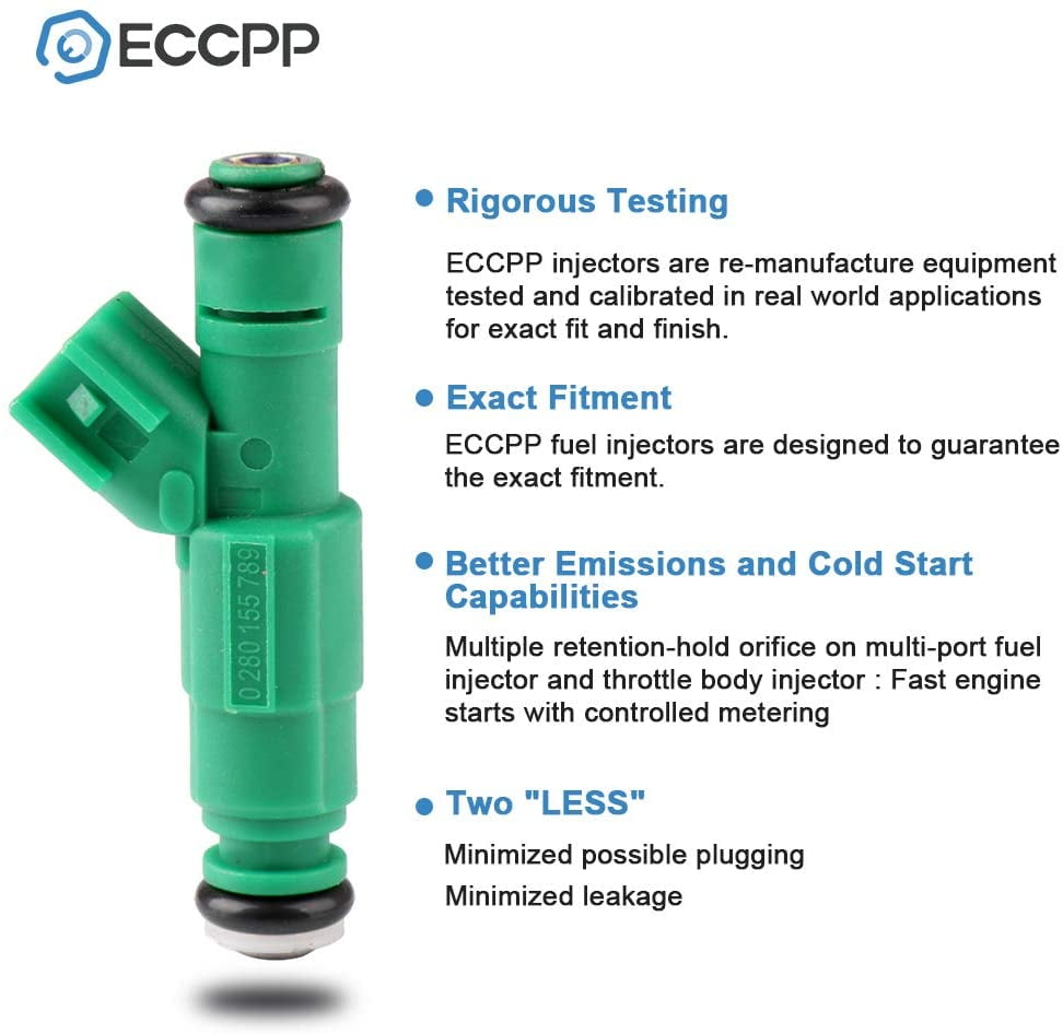 Fuel Injectors,ECCPP 8pcs 4 Holes Fuel Injector Kit 0280155789 fit for 1996-1998 Dodge B1500/B2500/B3500,1996-1999 Dodge Dakota/Ram 1500 2500 3500,1998 1999 Dodge Durango,1999 Dodge Ram 2500 3500 Van Fuel Injectors,ECCPP 8pcs 4 Holes Fuel Injector Kit 0280155789 fit for 1996-1998 Dodge B1500/B2500/B3500,1996-1999 Dodge Dakota/Ram 1500 2500 3500,1998 1999 Dodge Durango,1999 Dodge Ram 2500 3500 Van
