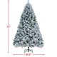 thumbnail image 4 of Árbol de Navidad Yaheetech de 6 pies de abeto cubierto de nieve con 820 puntas, 4 of 7