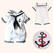 Hot Sale Baby Boy Cotton Outfits Sailor Romper Newborn Infant One-piece Clothes