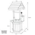 thumbnail image 3 of Shine Company Transitional Cedar Wood Decorative Wishing Well in Beige, 3 of 5