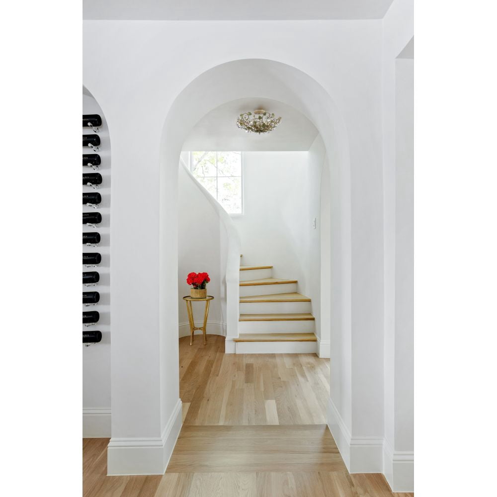 4840-CT Crystorama Lighting Josie Floral 3 Light Ceiling Mount In Classic Style - 20.5 Inches Wide By 8.75 Inches High