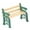 Green, variant on WEAVILUX miniature park bench Dollhouse Accessories Bamboo 1Pcs