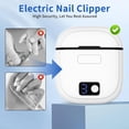 thumbnail image 5 of ABPETE 3 in 1 Electric Smart Nail Clippers,Electric Toe Nail Clippers with Polishing,3 Speeds,USB Rechargeable,Automatic Electric Nail File for Safe Nail File for Baby,Kids,Adults (White), 5 of 8