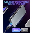 thumbnail image 4 of Estación de acoplamiento ORICO USB C 6 en 1 tipo C gris transparente, 4 of 8