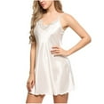 thumbnail image 2 of Sakmal Sleepwear for Women Lace White Chemises Loungewear Sleeveless Chemises for Women, 2 of 8