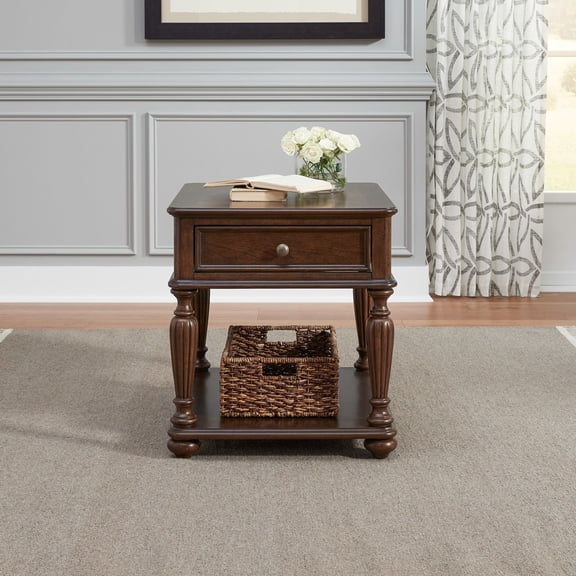 Liberty Furniture Allington Rectangular End Table - Brown