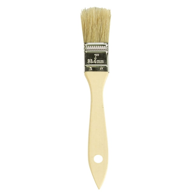 Jack Richeson Pinceau à Poils Plats Naturels Blancs avec Manche en Bois, 1 Po