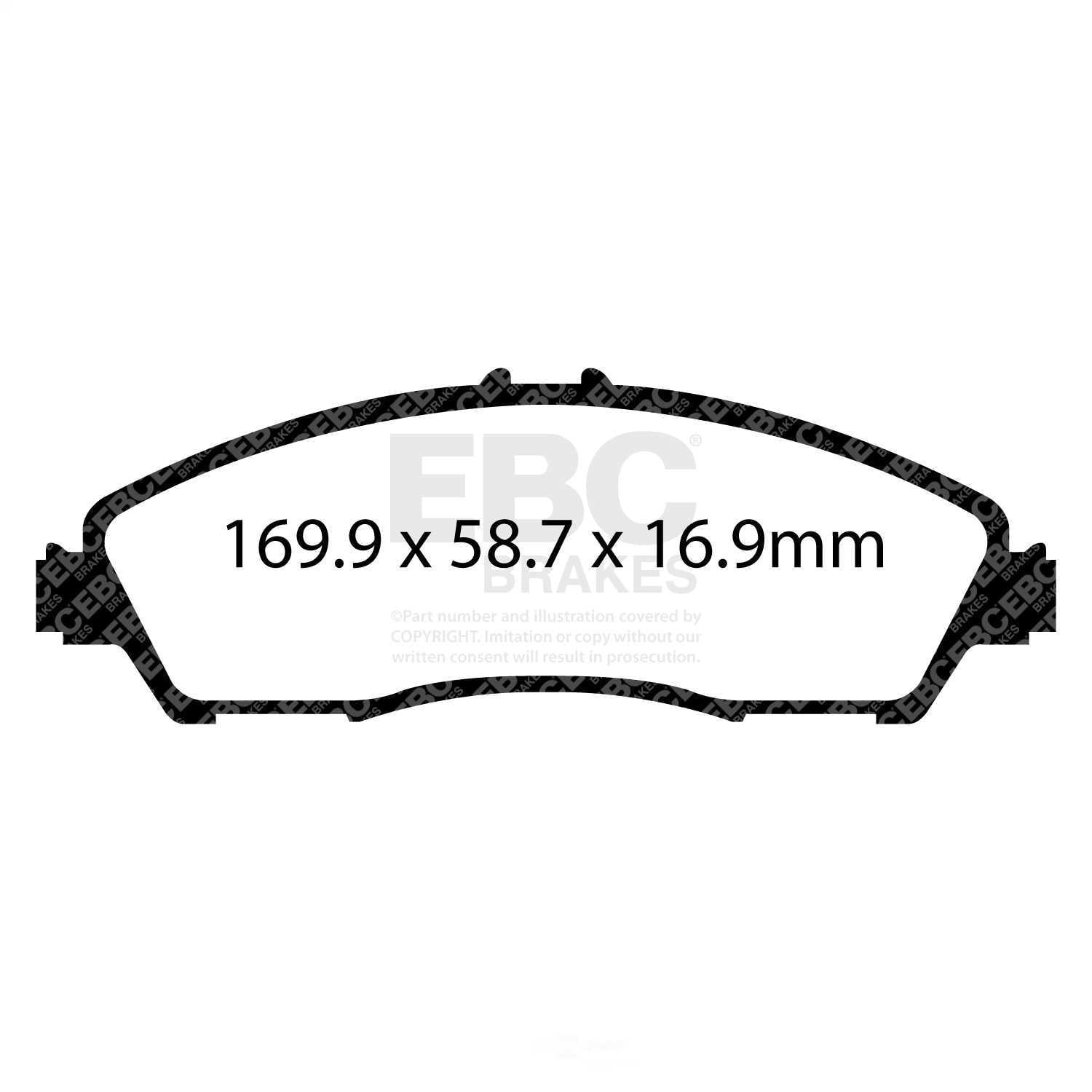 EBC Brakes Greenstuff 6000 Series Heavy Duty 4x4/SUV/Light Truck Brake Pad Set Fits select: 2014-2020,2022 ACURA MDX