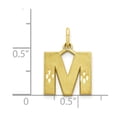 thumbnail image 3 of Diamond2Deal 10K Pendentif Charme Initiale Lettre m en Or Jaune pour Femmes, 3 of 5