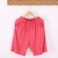 thumbnail image 2 of GigrtiJin Summer Pajamas Shorts for Womens Knee Length Elastic High Waisted Shorts Loose Casual Lounge Shorts with Pockets, 2 of 4