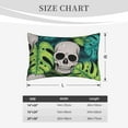 thumbnail image 6 of Balery Skull and Palm Leaves Bedding Queen Pillow Cases - Envelope Closure - Soft Brushed Microfiber Fabric - Shrinkage and Fade Resistant Pillow Cases-, 6 of 9