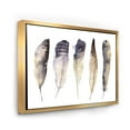 thumbnail image 3 of Dark Gray Feathers Boho Ethnic II 32 in x 16 in Framed Painting Canvas Art Print, by Designart, 3 of 5