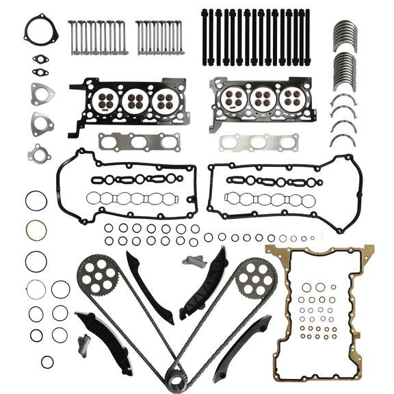 Engine Rebuild Timing Chain Kit & Bearing Head Gasket Set For Jeep Grand Cherokee Chrysler Durango 3.0L