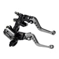 thumbnail image 1 of Tignapoo Universal CNC Aluminum Alloy Motorcycle Brake Lever Set with 16mm Piston, 7/8" Handlebar, Titanium Anodized Finish, Compatible with DOT3/DOT4 Brake Fluid, 1 of 7