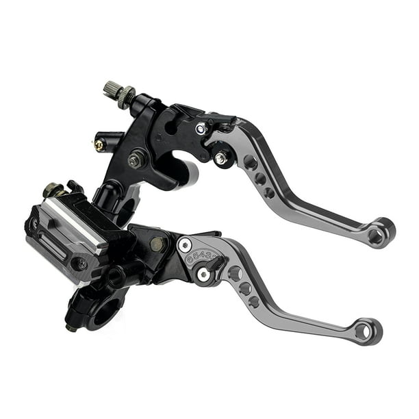 Motocicleta de freno Irfora Motocicleta 7/8in 22mm Manillar Freno Cilindro maestro Palanca de embrague CNC Juego izquierdo derecho Juego de palanca de freno de embrague de motocicleta para motociclet Irfora Motocicleta de freno