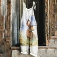 thumbnail image 2 of Kmdttou Cargo Pants Easter Print Sleeveless Two Pocket Casual Overalls Jumpsuit Jumpsuit Pants (Regular & Plus Size) S-5XL, 2 of 5