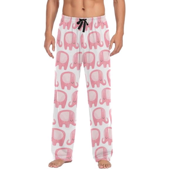 GZHJMY Elephant Pajama Pants for Men, Lounge Pants Lightweight Men Pajama Bottoms with Drawstring Pockets, Christmas New Year Birthday Gifts, Large