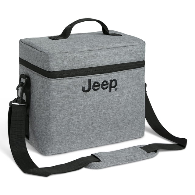 Nevera Delta Children Jeep Wrangler para 16 latas, color gris