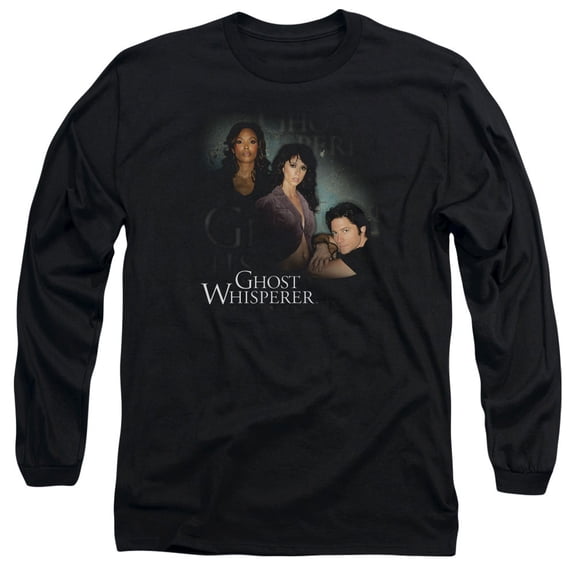 Ghost Whisperer Diagonal Cast Long Sleeve Adult 18/1 T-Shirt Black
