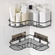 thumbnail image 3 of Estante de ducha para organizar el baño, estantes de ducha adhesivos con rejilla de acero inoxidable, diseño resistente al óxido y al agua para una fácil instalación (paquete de 2), 3 of 5