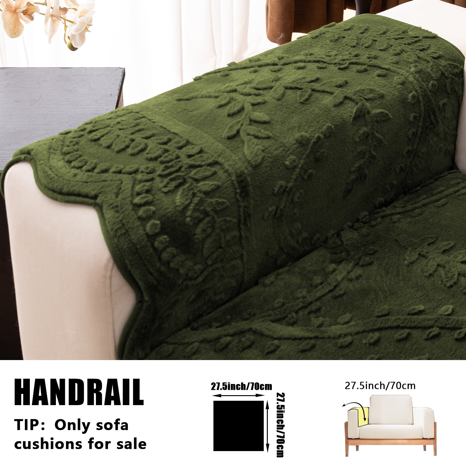 Thickened Anti-Slip Sofa Cover Scratch-Resistant & Wear-Resistant Pet-Friendly Design Soft Fabric Living Room Use Machine Washable Sofa Protector