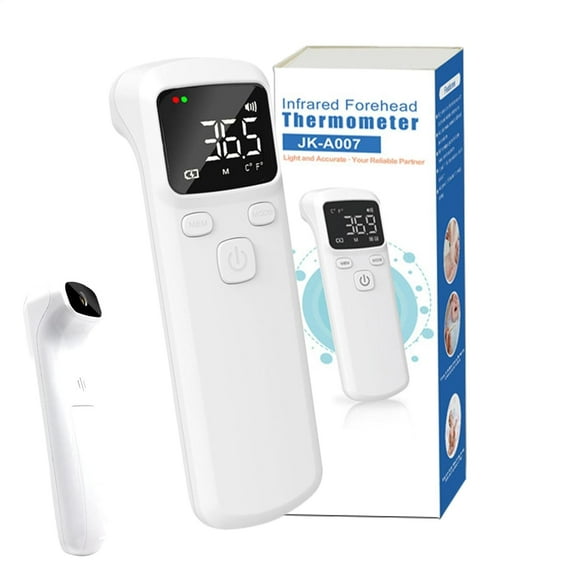 Digital Thermometer for Adults and Kids,Non-Touch Temperature Gauge,Infrared Forehead Thermometer with 3 Color Fever Alarm