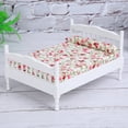 thumbnail image 3 of Mini Doll House Bedroom Bed Model - White Furniture Toy, 3 of 11