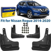 Goodyear Mud Flaps for Nissan Rogue 2014-2020, Pair, Heavy-Duty Thermoplastic, Custom Fit, Easy to Install, Road/Weather Durability, Car Accessories, 2 License Plate Frames - GY004724