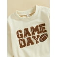 thumbnail image 5 of Okbabeha Toddler Baby Girl Football Outfit Baby Girl Crewneck Game Day Sweatshirt Tutu Skirts Set Cute Little Girl Clothes, 5 of 8