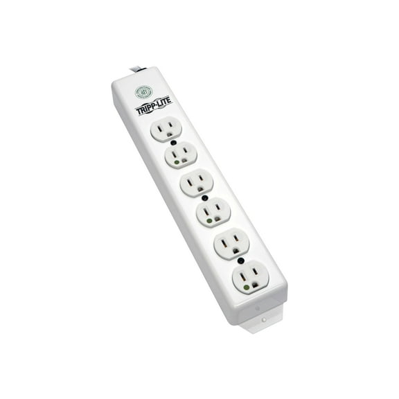 Tripp Lite Power Strip Hospital Medical 5-15R-HG 6 Outlet 1.5' Cord Metal