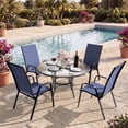 thumbnail image 5 of NAPWANT Patio Dining Chairs, Set of 4 Stackable Outdoor Chairs, All-Weather Space Saving Design, Navy-Blue, 5 of 9