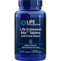 Life Extension Mix Tablets with Extra Niacin – Vitamin, Mineral, Fruit and Vegetable Supplement - Complete Daily Veggies Blend for Whole-Body Health - Gluten-Free - 240 Tablets