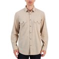 thumbnail image 1 of Alfani Mens Heathered Button Up Shirt, medbeige, XL Neck, 1 of 1