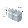 thumbnail image 2 of Gnmfd Food-Grade Double-Layered Lunch Box with Divided Compartments, Leak-Proof Microwave Safe Storage Container for Work Office Travel, Pasta Sandwich Salad Fruit Organizer Meal Prep, 2 of 2