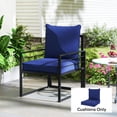 thumbnail image 2 of Outdoor Patio Chair Cushions Deep Seat Replacement Patio Cushions Set Blue, 2 of 10