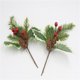 thumbnail image 1 of Material hecho a mano DIY simulación agujas de pino bayas rojas de Navidad ramas de pino decoración de árbol de Navidad ramo, 1 of 5