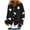 Black, variant on Women's Floral Knit Sweaters Fall Winter Button Down Open Front Casual Y2K Heart Cardigan Embroidered Cropped Sweaters