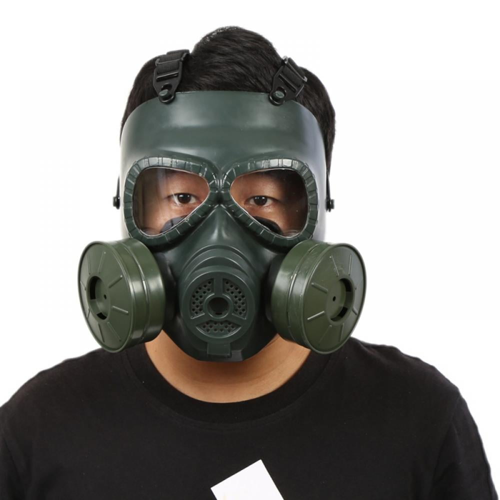 Tactical Double Fan Filter Skull Mask Airsoft Paintball Outdoor Shooting Gear 