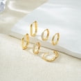 thumbnail image 2 of YEUOYEA 3 Pairs Small Gold Hoop Earrings Set for Women, 14K Gold Plated Hypoallergenic Dainty Cute Huggie Hoops, Jewelry Gift, 2 of 5