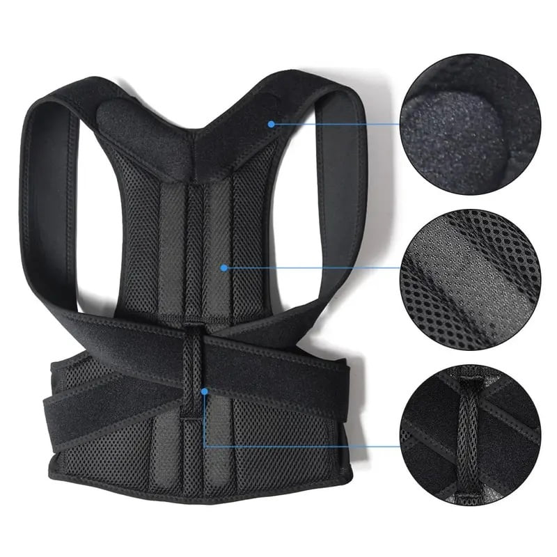 Back Brace Posture Corrector for Women and Men, Shoulder Straightener, Adjustable Full Back Support, Upper and Lower Back Pain Relief - Scoliosis, Hunchback, Hump, Thoracic, Spine Corrector
