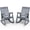 Gray, variant on Vineego Oversized Outdoor Rocking Chair Set of 2, Heavy Duty Patio Rocker, All-Weather Resistant Front Porch Lawn Chairs for Outside, Light Brown