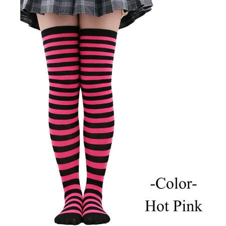 

christmas socks for women 1 Pairs Christmas High Long Stockings Over Knee Socks Christmas Party Socks Knee High Long Striped Stocking Socks 1 Pair