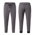 thumbnail image 2 of Pantalones de running para hombre, pantalones de fitness tejidos, holgados, de secado rápido, con cinturón, pantalones casuales elásticos para exteriores, 2 of 5
