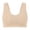 Beige, variant on Women's Front Closure Wireless Comfort Bra, Seamless Everyday Bras for Women with Wide Straps & Removable Pads Beige L