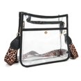 thumbnail image 1 of Bolso de hombro transparente con correa de leopardo bolso transparente cruzado para la escuela, 1 of 5