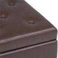 thumbnail image 4 of Simpli Home Banc de Rangement en Similicuir Hamilton Brun Chocolat, 4 of 7