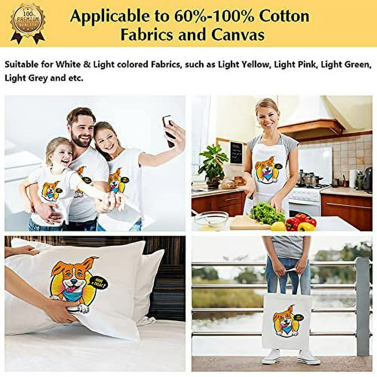 TransOurDream Light 3.0 - Upgraded Iron on Heat Transfer Paper for T Shirts  (5 Sheets, A4) Iron-on Transfers Paper for Light Fabric Printable Heat  Transfer Vinyl for Inkjet Printer Rs. 199 