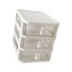 thumbnail image 4 of Organizador de escritorio con cajones transparentes, armario de almacenamiento, contenedor de escritorio versátil Blanco 3 Capas, 4 of 9