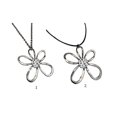 thumbnail image 3 of Gargantilla con colgante yuxing Collar con flores huecas aleación, 3 of 5