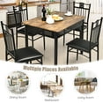 thumbnail image 6 of Costway 5PCS Dining Set Metal Table & 4 Chairs Kitchen Breakfast Furniture Black, 6 of 10